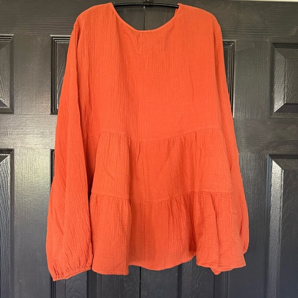 NWT BiBi Texas Longhorn Linen Fall Peplum Top - Picture 8 of 10